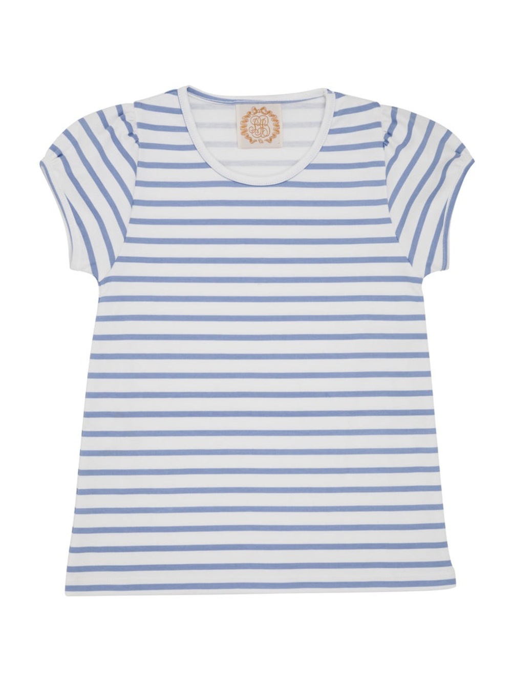 The Beaufort Bonnet Company Blue & White Striped Girls' Tee